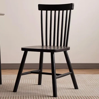 Простой одноместный стул для гостиной Дизайнеры черного акцента Ретро-Макияж Офисные Стулья Дизайнер Акцента Мебель Sedie Da Soggiorno 16