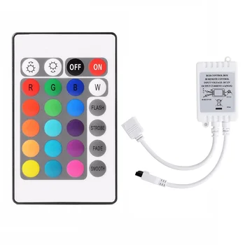 Пульт дистанционного управления с 24 клавишами + светодиодный контроллер DC12V, блок управления RGB, контроллер ИК-полосы света для 5050 2835 полос света RGB 7