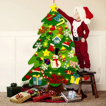 Рождественская елка своими руками из фетра Веселые Рождественские украшения для дома 2023 Рождественские Украшения Navidad 2023 Новогодние Подарки Рождественская елка