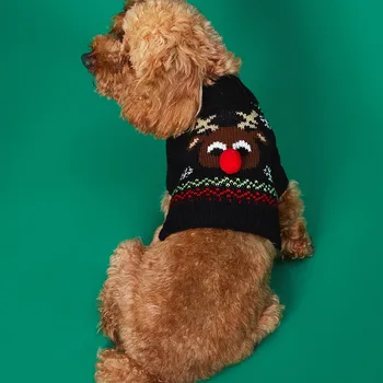 Рождественский свитер со снежинками для домашних животных с рисунком собаки, Милая одежда для домашних животных, Праздничные свитера для собак, Комплект рождественской одежды для девочек 18