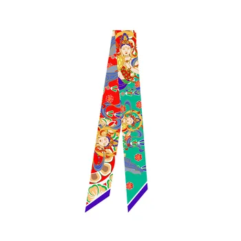 Роскошный брендовый шелковый шарф для женщин, Модные Длинные шарфы, Весенне-летние палантины, Женская Осенняя повязка на голову, Шали, Платки для хиджабов 8