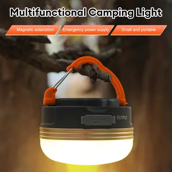 Светодиодный фонарь для кемпинга, Палатки, Лампа 1800 мАч, Портативные Походные Фонари, Ночная Подвесная лампа для пеших прогулок, USB-перезаряжаемые фонари 17