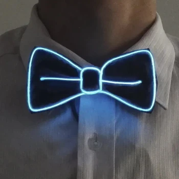 Светящийся в темноте светодиодный галстук-бабочка, светящийся мигающий галстук для вечеринки по случаю дня рождения, свадьбы, Рождественского украшения, костюма для косплея на Хэллоуин 19