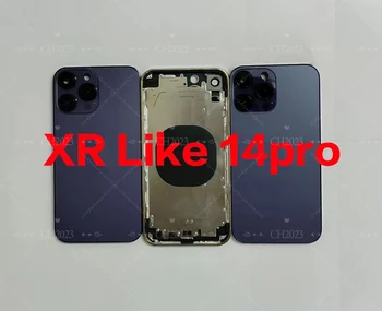 Сделай сам корпус XR, как у 14pro, Задняя крышка для iPhone XR, замена промежуточной рамы аккумулятора XR, как у 14 PRO, от Xr до 14 PRO, от XR до 13PRO 4