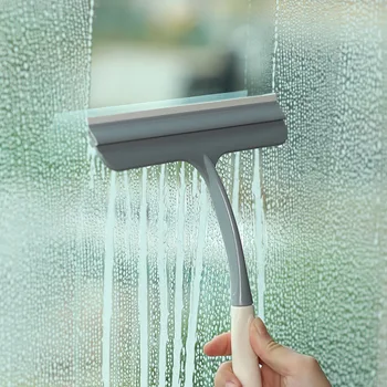 Силиконовый скребок для мытья Стеклоочиститель для душа Скребок для мытья стекла Инструмент для чистки стеклоочистителей водяных стен Бытовой 17
