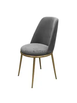 Скандинавский обеденный стул, Современный минималистичный домашний стул со спинкой, Кофейный обеденный стол, Стул для креативного отдыха, Офис послепродажного обслуживания 17