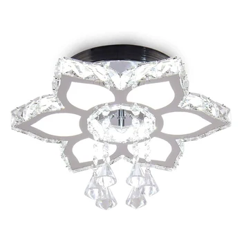 Современная хрустальная люстра Светодиодный потолочный светильник в виде цветка, устанавливаемый заподлицо, люстры для столовой, гостиной, спальни, прихожей 5