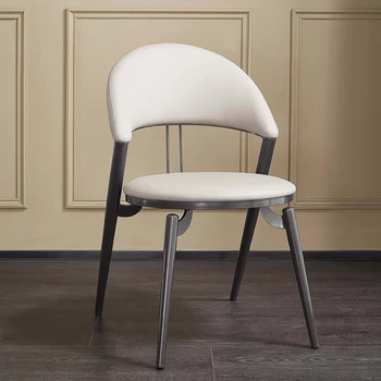 Современные красивые обеденные стулья Роскошные обеденные стулья с одинарным стираемым дизайном в скандинавском стиле Модная мебель для дома Sillas De Comedor 17