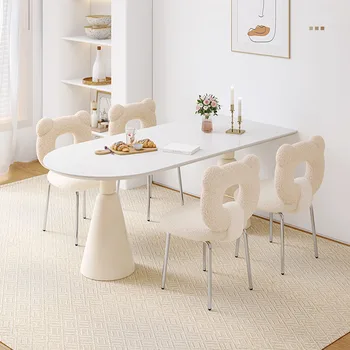Современные красивые обеденные стулья Белые Дизайнерские Эргономичные Современные обеденные стулья Salon Accent Мебель для дома Sillas De Comedor