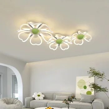 Современные светодиодные потолочные светильники в форме цветка для гостиной Столовой Кухни Спальни Потолочный светильник Домашнего декора Детская Люстра Освещение 5