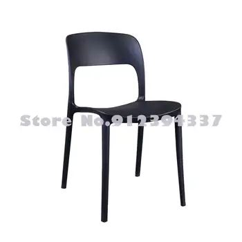 Современный простой пластиковый обеденный стул, бытовой утолщенный стул, штабелируемый дизайн, стул со спинкой для ресторана, сиденье для совещаний персонала