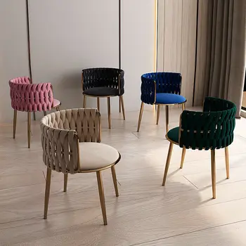 Современный Салонный обеденный стул для ногтей, Роскошный обеденный стул для гостиной, Минималистичная стойка регистрации, Мебель для дома Silla Comedor WZ50DC 3
