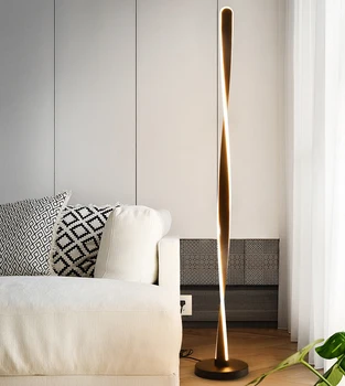 Современный светодиодный торшер в стиле ар-деко, отдельно стоящие лампы для гостиной, светильник со спиральным абажуром, минималистичный торшер для спальни 13