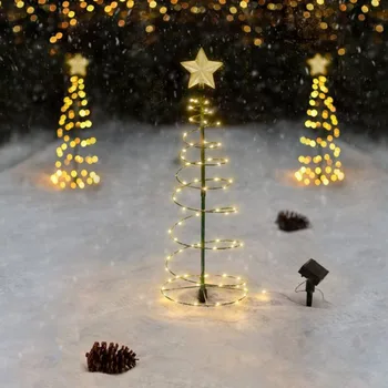 Солнечная лампа, декор для Рождественской елки, уличные светодиодные фонари для газона, сада, патио, крыльца, Ландшафтные лампы, Новогодняя вечеринка, Рождественские подарки