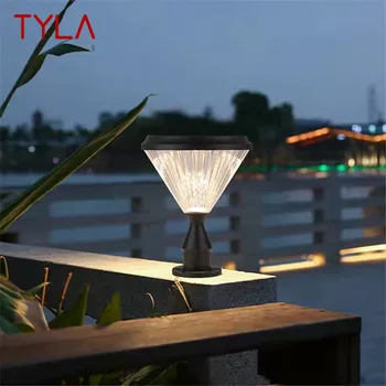 Солнечная почтовая лампа TYLA, современное креативное наружное освещение ворот, водонепроницаемый светодиод для декора внутреннего двора, сада, балкона, крыльца