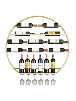 Стеллаж для винных бокалов из кованого железа в европейском стиле, настенный стеллаж для красного вина, креативный стеллаж для винных бокалов, винный стеллаж, подвесной стеллаж для выставки товаров 13