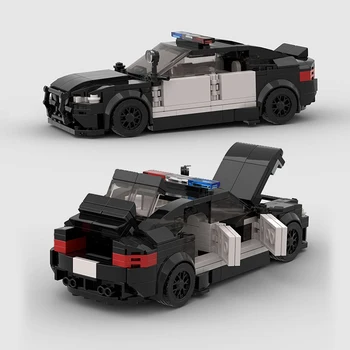 Строительные блоки MOC City Vehicle Чемпионы скорости, Полицейские машины SWAT Patrol M5, Наборы гоночной модели, Техника, Кирпичи, Детские игрушки DIY 5