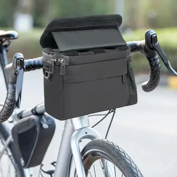 Сумка для велосипеда на руль, велосипедная сумка с сенсорным экраном, водонепроницаемые сумки для велосипеда на руль с держателями для телефонов, многофункциональный дизайн для улицы