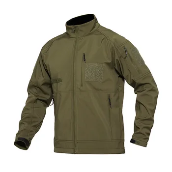 Тактическая куртка Soft Shell, мужская зимняя водонепроницаемая теплая легкая верхняя одежда с флисовой подкладкой, лыжное пальто-карго для пеших прогулок, сафари 15