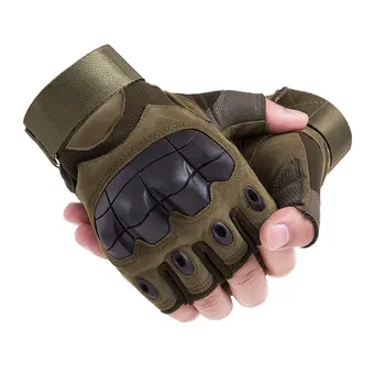 Тактические перчатки с мягкой оболочкой, мужские износостойкие перчатки для занятий фитнесом и велоспортом на открытом воздухе на половину пальца 7