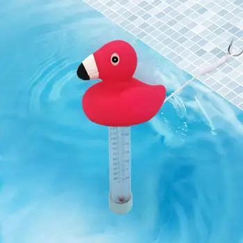 Термометр для воды Yellow Duck Flamingo, Аксессуары для бассейна, Плавающий Термометр для бассейна, Индикатор температуры в ванне для пруда 14