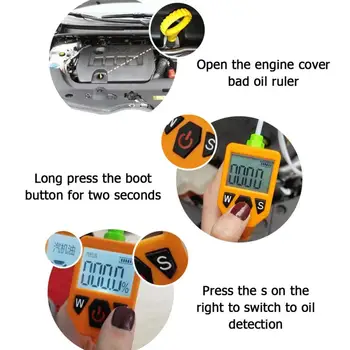 Тестер моторного масла для автоматической проверки качества масла Детектор со светодиодным дисплеем Газоанализатор Инструменты для тестирования автомобилей 16