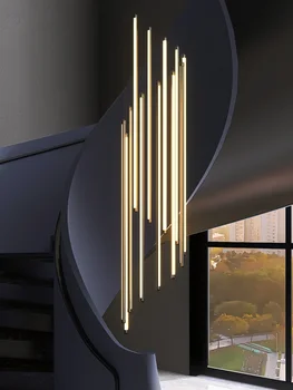 Удлиненная форма Современный дизайн E14 Крытый ресторан Вилла Золотой цвет K9 Кристалл Современная светодиодная люстра Подвесной светильник 20