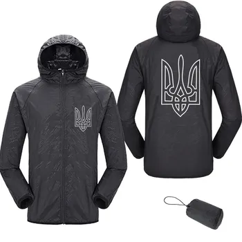 Украина, Мужские куртки с украинским логотипом, водонепроницаемая ветровка с защитой от солнца, тонкая куртка с капюшоном на молнии, куртка-пилот на молнии 18