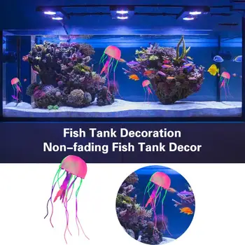 Украшение для аквариума с рыбками с высокой имитацией, долговечное украшение для аквариума с искусственными медузами для дома 13