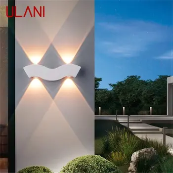 Уличный белый настенный светильник ULANI LED Современные водонепроницаемые бра для украшения домашнего балкона 17