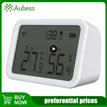 Умный датчик температуры и влажности Zigbee, определение в режиме реального времени, умный термометр, гигрометр Tuya, дисплей батареи, умный дом 14