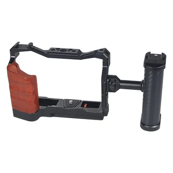 Установка Стабилизатора Камеры XT5 для Fujifilm FUJI XT5 Быстроразъемный Кронштейн Удлинитель Света Крепление Для Холодного Башмака Деревянная Ручка 20