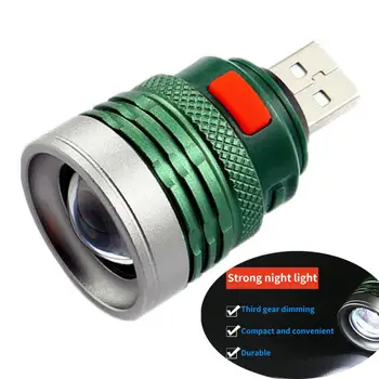 Фонарик Lanterna Ультраяркий, питание через USB-интерфейс, мини-светодиодная подсветка, USB-вспышка, 3 режима, портативный фонарик 20