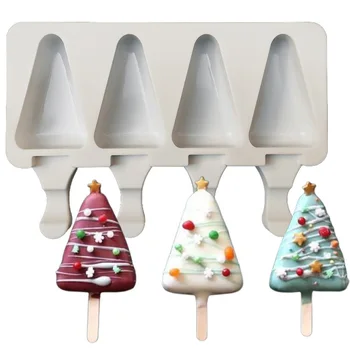 Форма для мороженого Формы для эскимо Силиконовая форма для мороженого с 4/3 отверстиями Силиконовая форма для мороженого 7