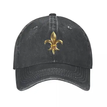 Хип-хоп бейсболка Snapback, шляпа Fleur De Lis, золотая лилия, весенне-осенняя кепка, модные шляпы, джинсовая кепка с цветочным рисунком 17