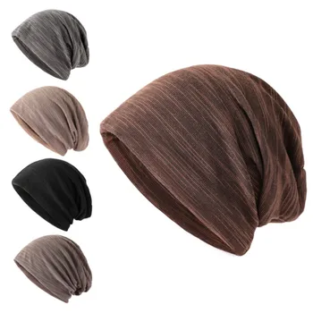 Хлопчатобумажные женские шапки-бини, зимние мужские шапочки, теплая повседневная шапка с напуском, женская мешковатая кепка-бини 8