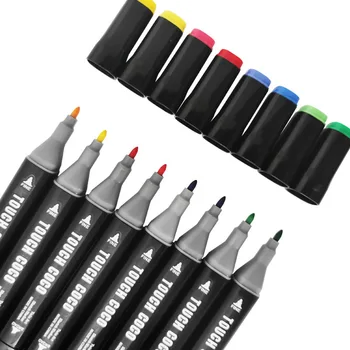 Цветной маркер 60/80 для студентов-искусствоведов, детская акварельная ручка на масляной основе, быстросохнущая, с двойной головкой, граффити в наличии 6