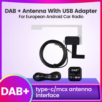 Цифровое Вещание DAB + Европейский Универсальный Автомобильный Радио-Тюнер Android Антенна APP Control DAB MCX USB Dongle Аудио Вещание 1