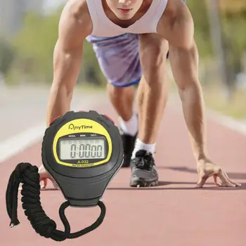 Цифровой таймер 1Шт, водонепроницаемые цифровые спортивные секундомеры, профессиональный таймер для бега, Ударопрочное устройство хронографа
