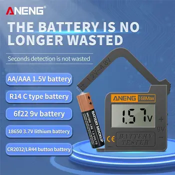 Цифровой тестер емкости литиевой батареи AAA AA Анализатор нагрузки батареи кнопочных элементов 4