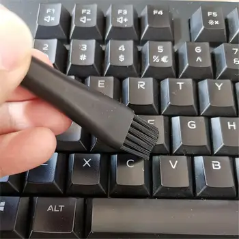 Черная антистатическая щетка 6 В 1, портативная ручка, нейлоновая Антистатическая щетка, Набор кистей для клавиатуры, Инструмент для чистки