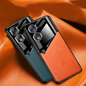 Чехол для телефона Honor 90 Pro 5G с роскошной защитой объектива, магнитная кожаная автомобильная крышка с магнитной функцией 15