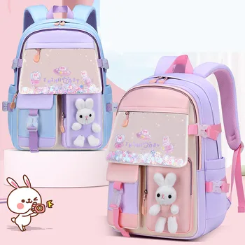 Школьный рюкзак OKKID Cute Kids в корейском стиле, школьные сумки с животными для подростков, сумка для книг для девочек, детские водонепроницаемые рюкзаки 15