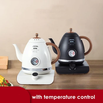 Электрический чайник для воды 220 В, чайник для чая и кофе с контролем температуры и термометром 19
