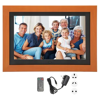 Электронная рамка для фотографий, видеодомофон, 10,1-дюймовая деревянная цифровая фоторамка, HD IPS дисплей, 1280х800, Многофункциональный для дома 8